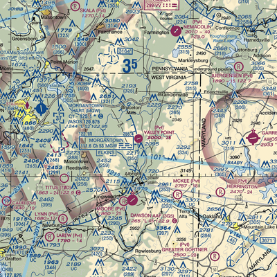 Valley Point Airport (WV29) VFR Sectional  Gaming Mouse Pad