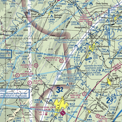 Michaels Farms Airport (WV17) VFR Sectional  Gaming Mouse Pad