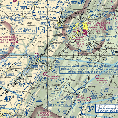 Gerstell Farms Airport (WV15) VFR Sectional  Gaming Mouse Pad