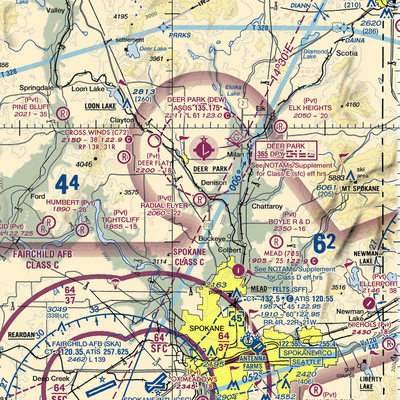 Deer Park / Radial Flyer Airport (WT21) VFR Sectional  Gaming Mouse Pad