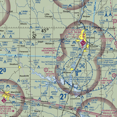 Scherrico Meadows Airport (WS16) VFR Sectional  Gaming Mouse Pad