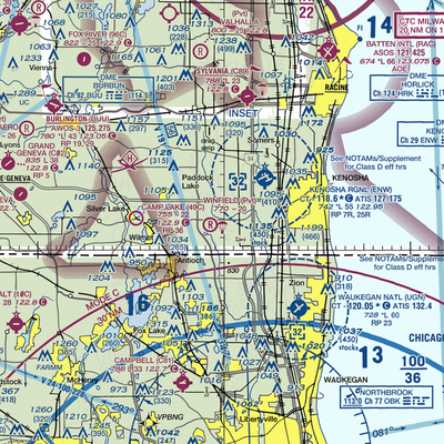 Bristol Airport (WN63) VFR Sectional  Gaming Mouse Pad