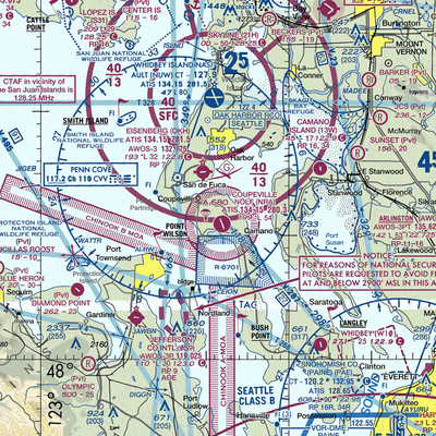 Coupeville Airpark (WN40) VFR Sectional  Gaming Mouse Pad