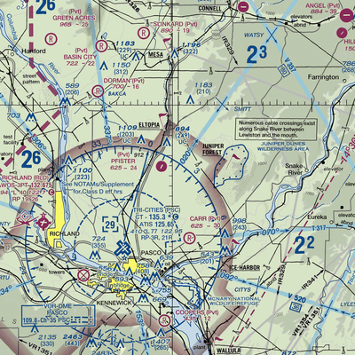 Columbia Ag 2 Airport (WN33) VFR Sectional  Gaming Mouse Pad