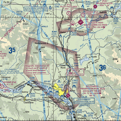 Cougar Flat Airstrip (WN24) VFR Sectional  Gaming Mouse Pad