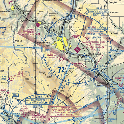 Hoverhawk Ranch Airport (WN17) VFR Sectional  Gaming Mouse Pad