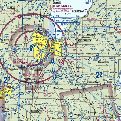 Martins Aerodrome (WI78) VFR Sectional  Gaming Mouse Pad