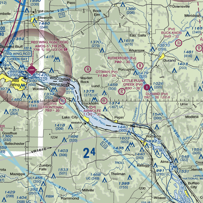 Bogus Creek Airport (WI75) VFR Sectional  Gaming Mouse Pad