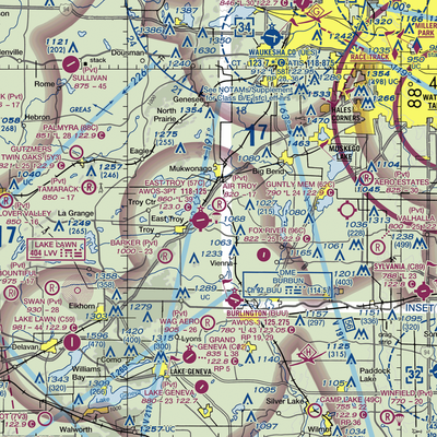 Air Troy Estates - Restricted Airport (WI69) VFR Sectional  Gaming Mouse Pad