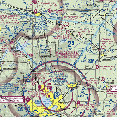 Del Monte Airport (WI51) VFR Sectional  Gaming Mouse Pad