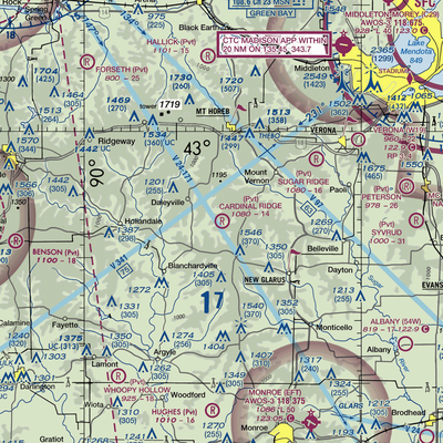 Cardinal Ridge Airport (WI24) VFR Sectional  Gaming Mouse Pad