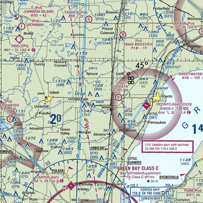 Larson Studio Airport (WI20) VFR Sectional  Gaming Mouse Pad