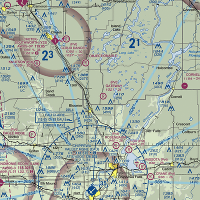 Gateway Airport (WI18) VFR Sectional  Gaming Mouse Pad