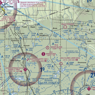 Cedar Island Airport (WI10) VFR Sectional  Gaming Mouse Pad