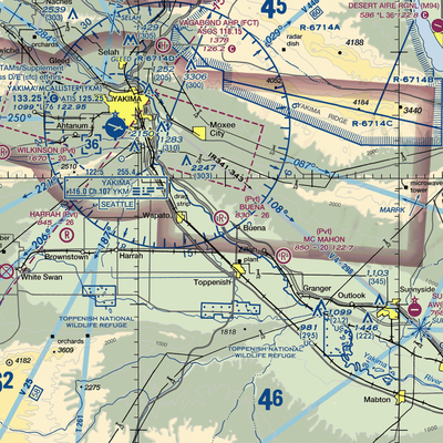 Buena Airport (WA97) VFR Sectional  Gaming Mouse Pad