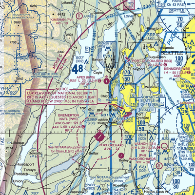 Leisureland Airpark (WA96) VFR Sectional  Gaming Mouse Pad