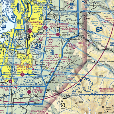 Enumclaw Airport (WA77) VFR Sectional  Gaming Mouse Pad