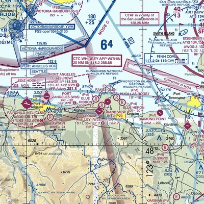 Rake's Glen Airport (WA59) VFR Sectional  Gaming Mouse Pad