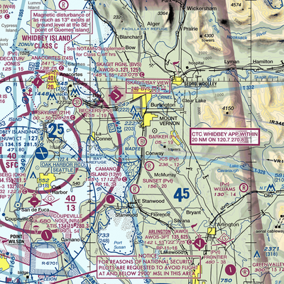 Barker Airport (WA07) VFR Sectional  Gaming Mouse Pad