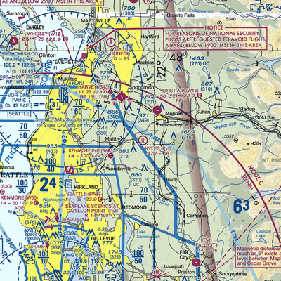 Kyles Airport (WA04) VFR Sectional  Gaming Mouse Pad