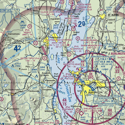 Stave Island Seaplane Base (VT58) VFR Sectional  Gaming Mouse Pad