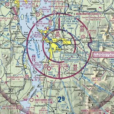 Sky Acres Airport (VT25) VFR Sectional  Gaming Mouse Pad