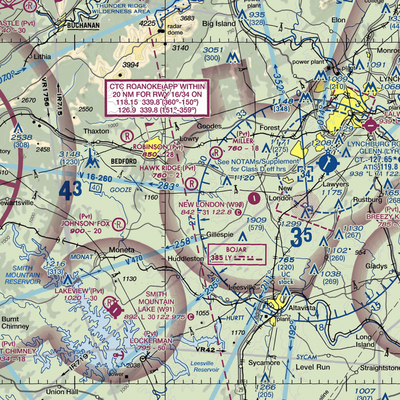 Windy Ridge Airport (VG27) VFR Sectional  Gaming Mouse Pad