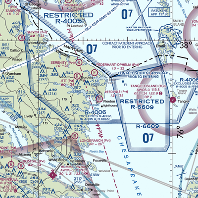 Reedville Airport (VA98) VFR Sectional  Gaming Mouse Pad