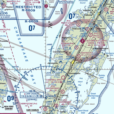 Chance Airport (VA89) VFR Sectional  Gaming Mouse Pad