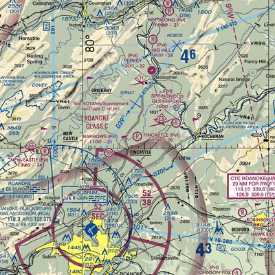 Fincastle Airport (VA83) VFR Sectional  Gaming Mouse Pad