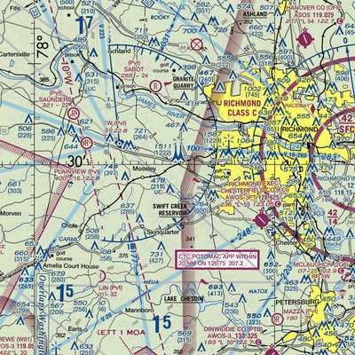 Woodle Airport (VA80) VFR Sectional  Gaming Mouse Pad