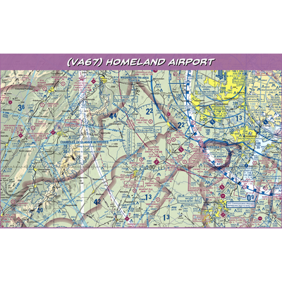 Homeland Airport (VA67) VFR Sectional Water Bottle