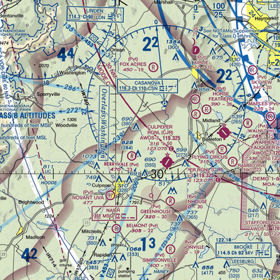 Homeland Airport (VA67) VFR Sectional  Gaming Mouse Pad