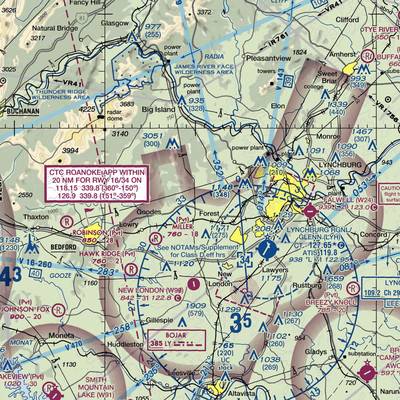 Ivy Hill Airport (VA65) VFR Sectional  Gaming Mouse Pad