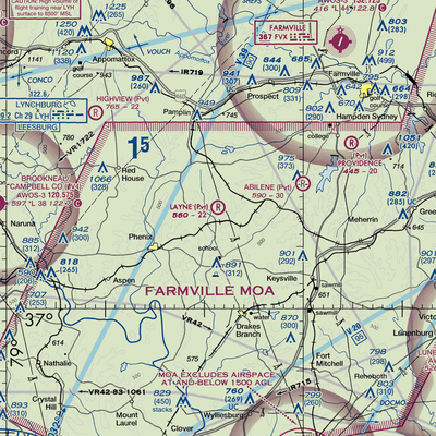 Layne Farm Airstrip (VA28) VFR Sectional  Gaming Mouse Pad