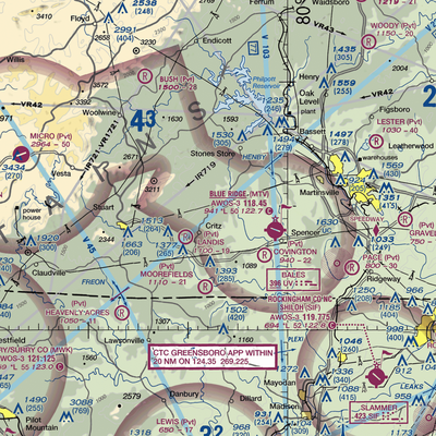 Trent Farm Airstrip (VA26) VFR Sectional  Gaming Mouse Pad