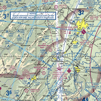 Mulberry Run Airport (VA17) VFR Sectional  Gaming Mouse Pad