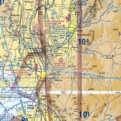 CAVOK Ranch Airport (UT90) VFR Sectional  Gaming Mouse Pad