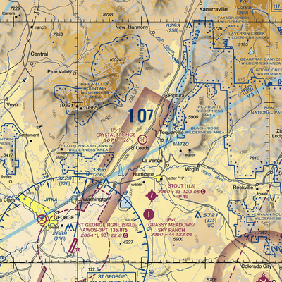 Crystal Springs Ranch Airport (UT54) VFR Sectional  Gaming Mouse Pad