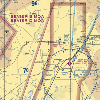 Desert Aviation Airport (UT49) VFR Sectional  Gaming Mouse Pad