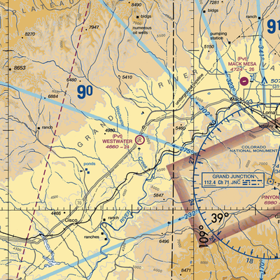 Westwater Airport (UT42) VFR Sectional  Gaming Mouse Pad