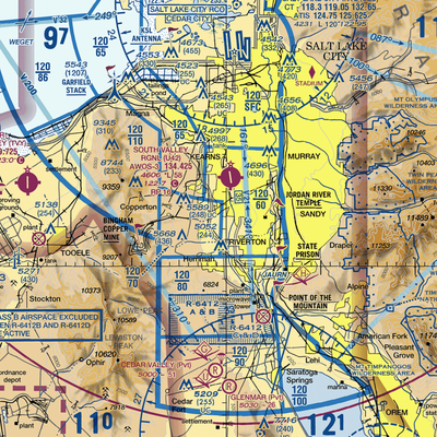 Number 18 Airport (UT13) VFR Sectional  Gaming Mouse Pad