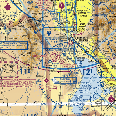 Cedar Valley Airport (UT10) VFR Sectional  Gaming Mouse Pad