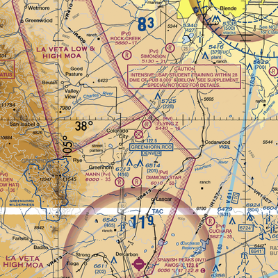 Greenhorn Valley Airport (CO22) VFR Sectional  Gaming Mouse Pad