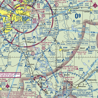 Moore Farm Airport (45AR) VFR Sectional  Gaming Mouse Pad