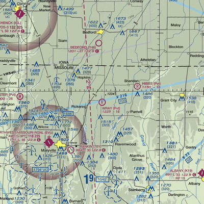 Wray Airfield (MU13) VFR Sectional  Gaming Mouse Pad