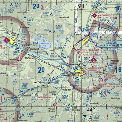 Michels Farms Airport (MN46) VFR Sectional  Gaming Mouse Pad