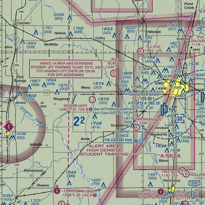 Johnson Field (6OK3) VFR Sectional  Gaming Mouse Pad