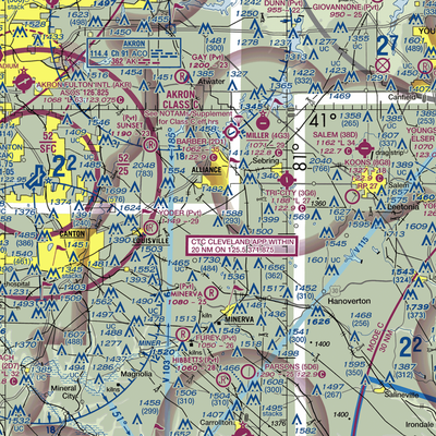 Gray Airport (OH32) VFR Sectional  Gaming Mouse Pad