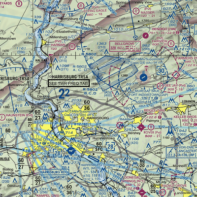 Black Landing Field (PA44) VFR Sectional  Gaming Mouse Pad